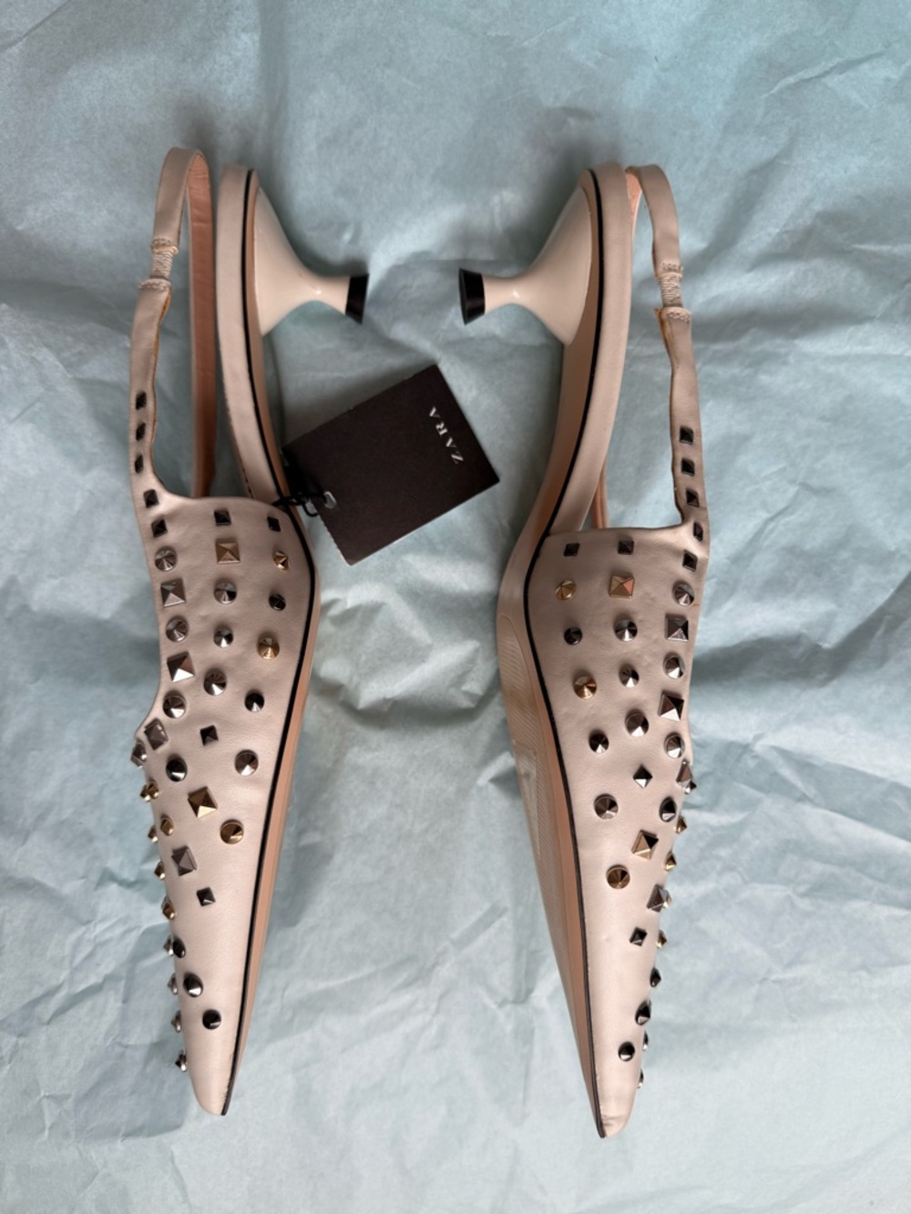 Zara Studded Women's Shoes in Gray - Picture 3 of 4